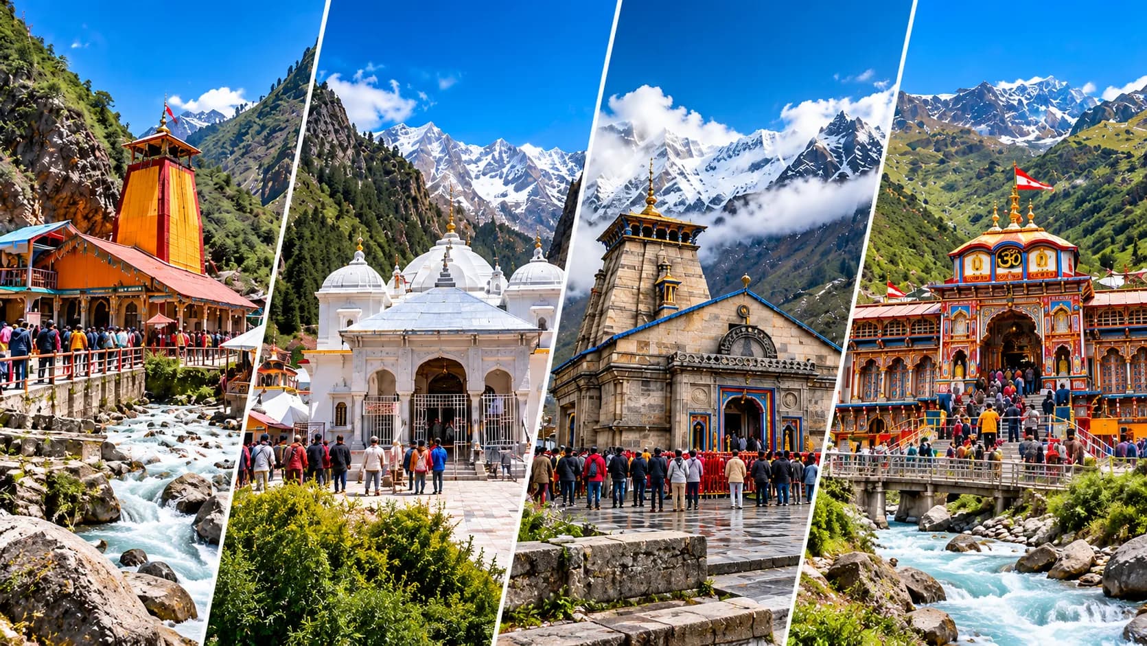 Yamunotri, Gangotri, Kedarnath and Badrinath